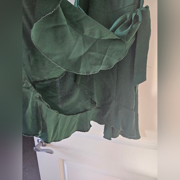 Wrap Mini Dress with Bell Sleeves - Picture 4 of 5